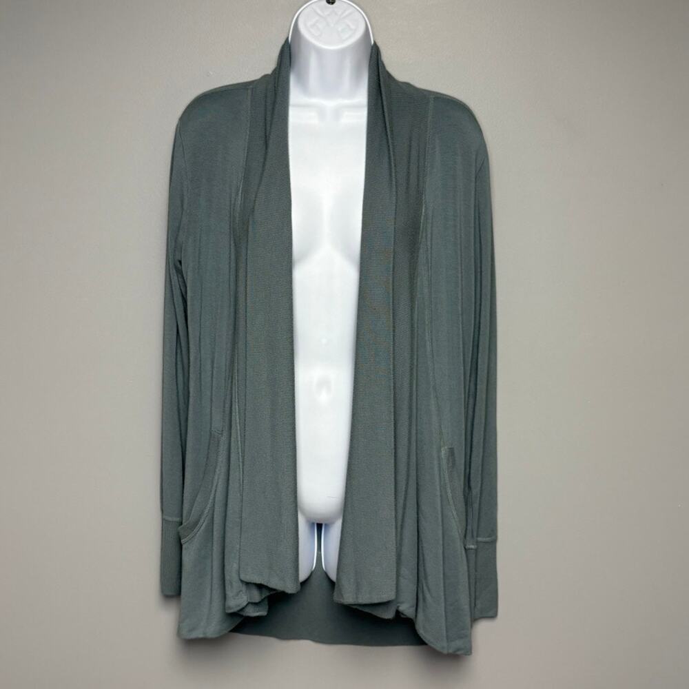 Athleta Cozy Soft Open Front Sage Green Pranayama Wrap Cardigan Womens‎ Sz S